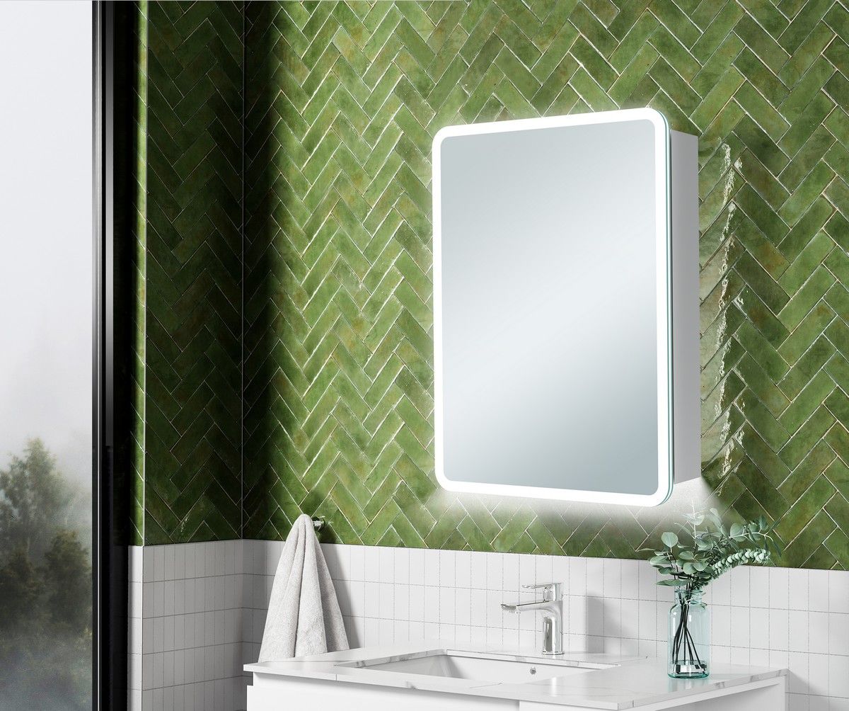 Akari 1 Door LED Mirrored Cabinet 500mm