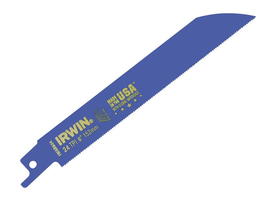 Irwin Sabre Saw Blades for Metal 150mm (5 Pack) 624R