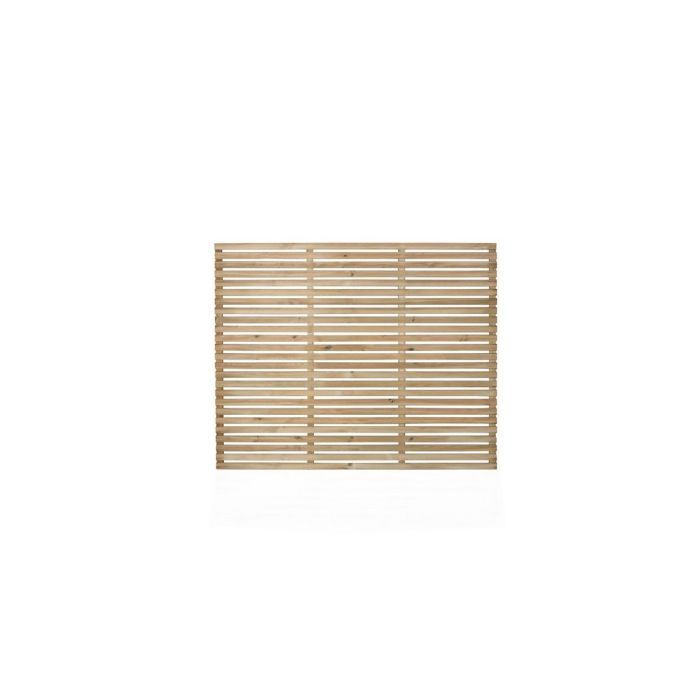 Forest Contemporary Slatted Fence Panel 1.8m x 1.5m Treated Timber (Pack of 4)