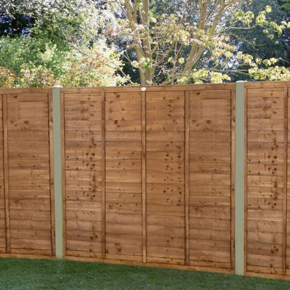 Forest Pressure Treated Superlap Fence Panel 6ft x 6ft (1.83m x 1.83m) Brown - Pack of 3