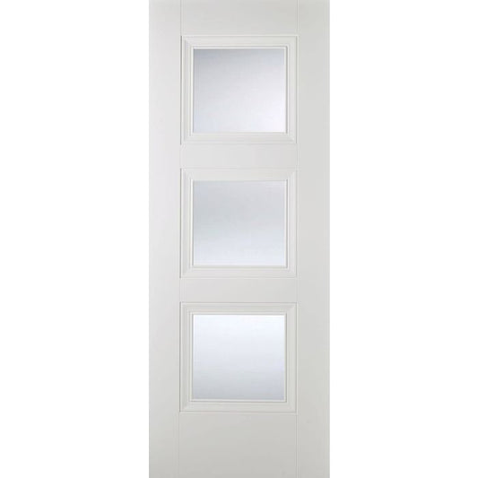 LPD Amsterdam 3L Glazed Internal Door 1981 x 838mm White Primed Plus