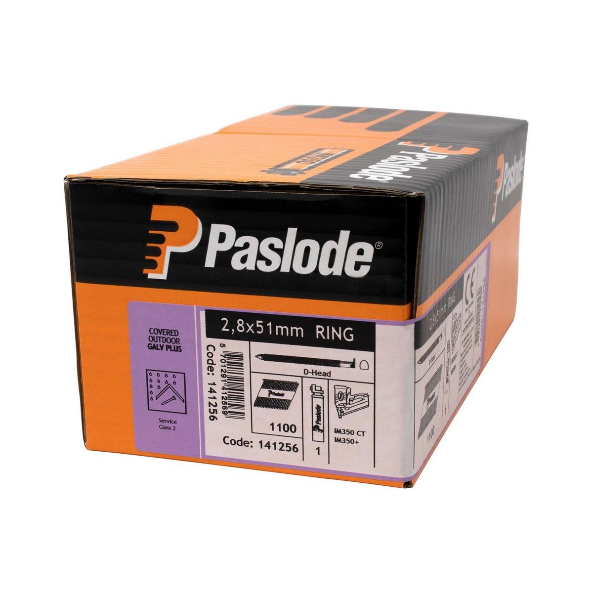Paslode Impulse Nail Handy Pack RG 51 x 2.8mm Galv Plus (Pack of 1100)