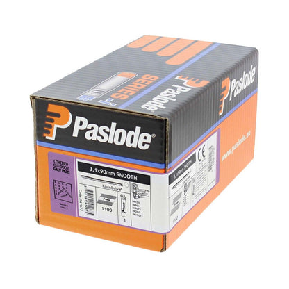 Paslode IM360ci Handy Pack 3.1 x 90mm Smooth Galv+ (1100 Pack & 1 Fuel Cell)