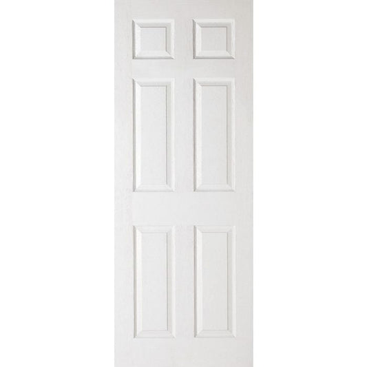 LPD Textured 6P Moulded Internal Door - Primed - 1982 x 840mm White