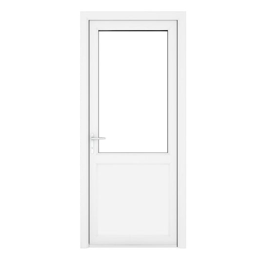 Crystal Triple Glazed Door Half Panel (Right Hand) 840 x 2090mm Clear - White