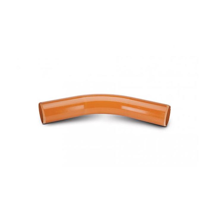 Polypipe 110mm Long Radius Bend Plain Ended 45deg - Terracotta - UG472