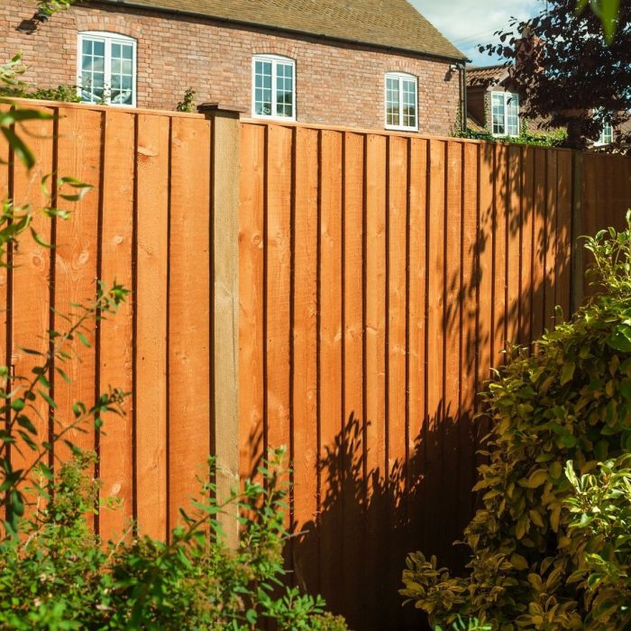 Rowlinson Vertical Board Panel 6ft x 5ft - Honey Brown (Pack of 3)