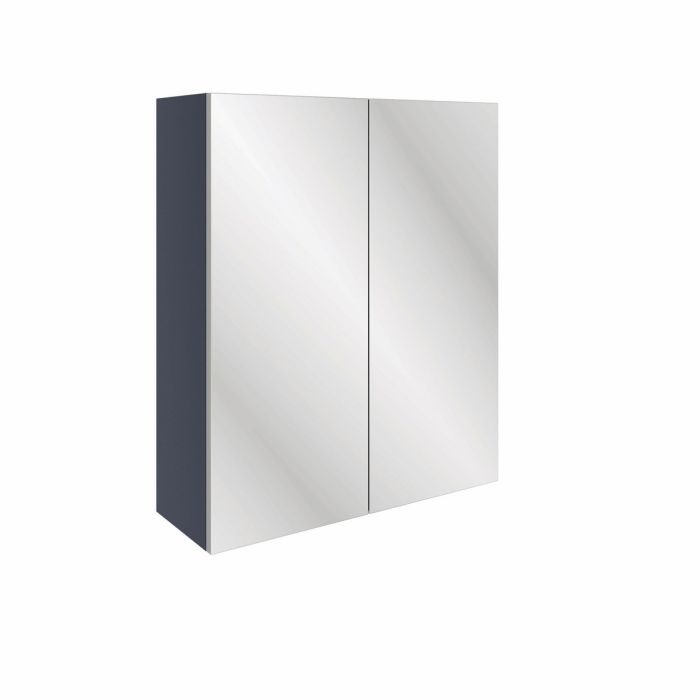 Holsworthy Mirrored Wall Unit 600mm - Matt Indigo Blue