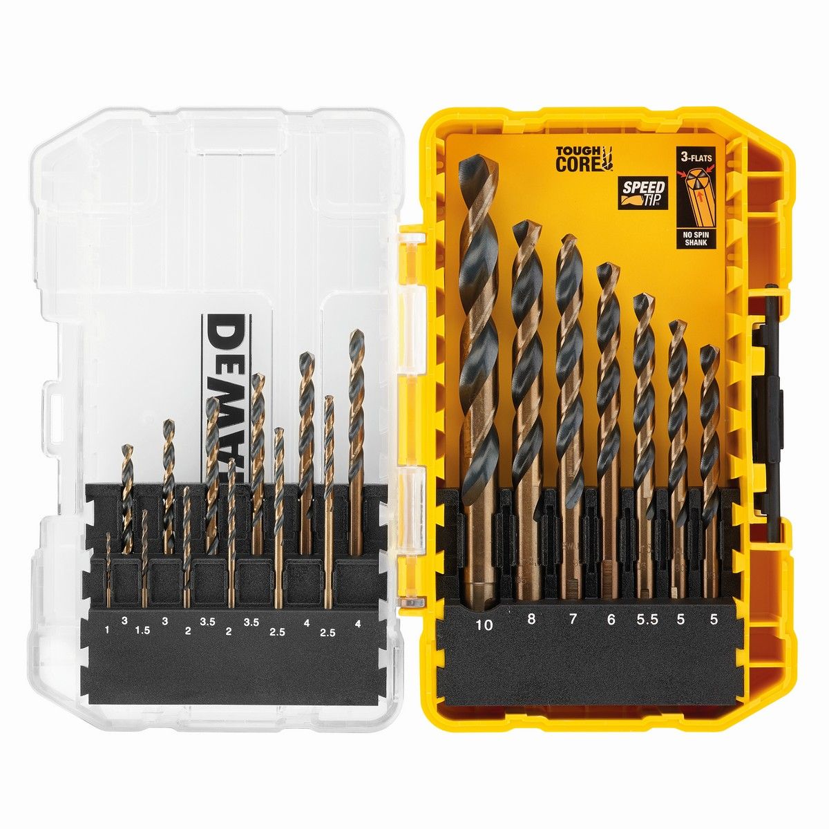 DeWalt 19 Piece HSS Drill Bit Set - Black & Gold