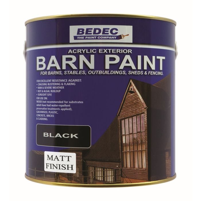Bedec Exterior Barn Paint 2.5ltr Matt Black