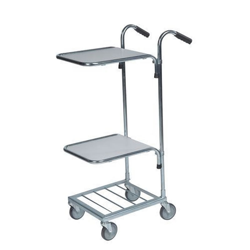 Distribution Trolley with 2 Upper Shelves