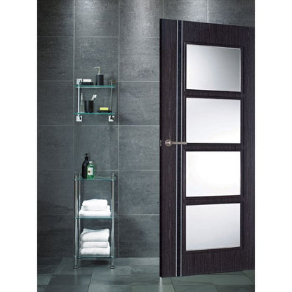 LPD Zanzibar 4L Glazed Internal Door 1981 x 686mm Pre-Finished Ash Grey