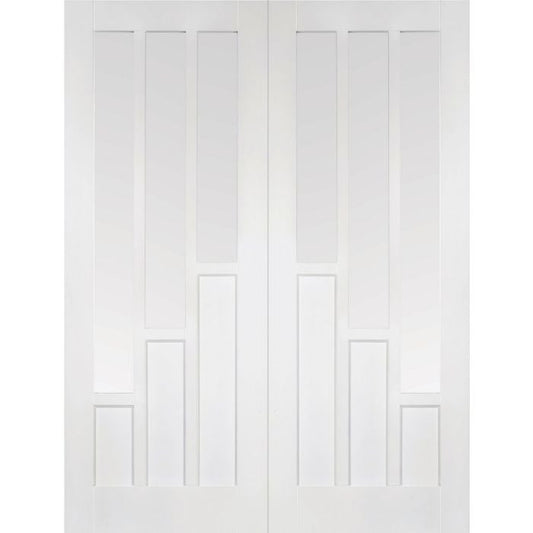 LPD Coventry 3P 3L Glazed Internal Door Pairs 1981 x 1219mm Primed White