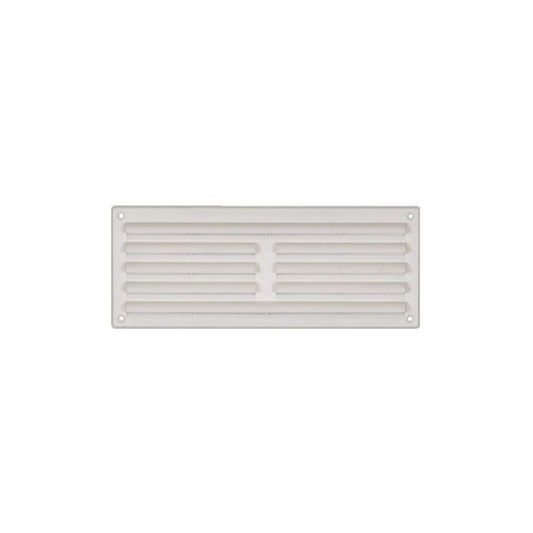 Timloc Internal Louvre Grille Vent with Flyscreen 9x3 White Plastic