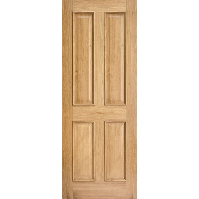 Regency Solid Core Internal Door - Unfinished - 4P RM2S 1981 x 610mm Oak OREG4PRMS24