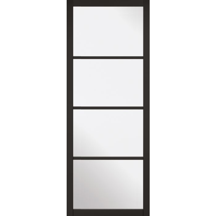 LPD Soho 4L Glazed Internal Door 1981 x 762mm Black Primed