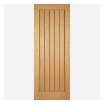 Belize Solid Core Internal Door - Unfinished - 2040 x 726mm Oak OBEL726