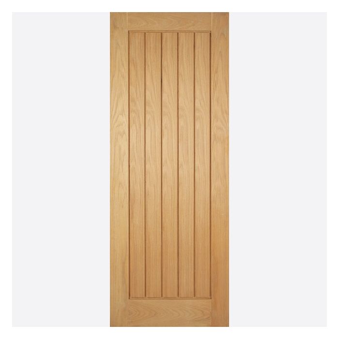 Belize Solid Core Internal Fire Door - Unfinished - 2040 x 826mm Oak OBELFC826