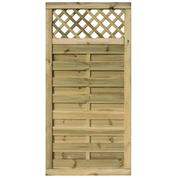 Rowlinson Halkin Screen/Gate 3ft x 6ft - Natural Timber Finish