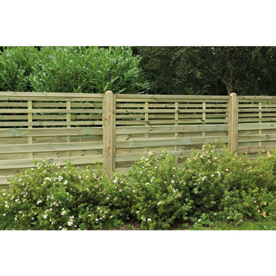 Forest Decorative Kyoto Fence Panel 1.8m x 1.2m Treated Timber (Pack of 3)