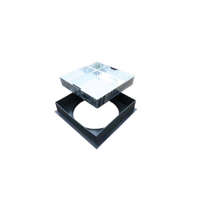 EJ 10tn Block Paviour Manhole Cover with Poly Frame 450 x 450 x 80mm