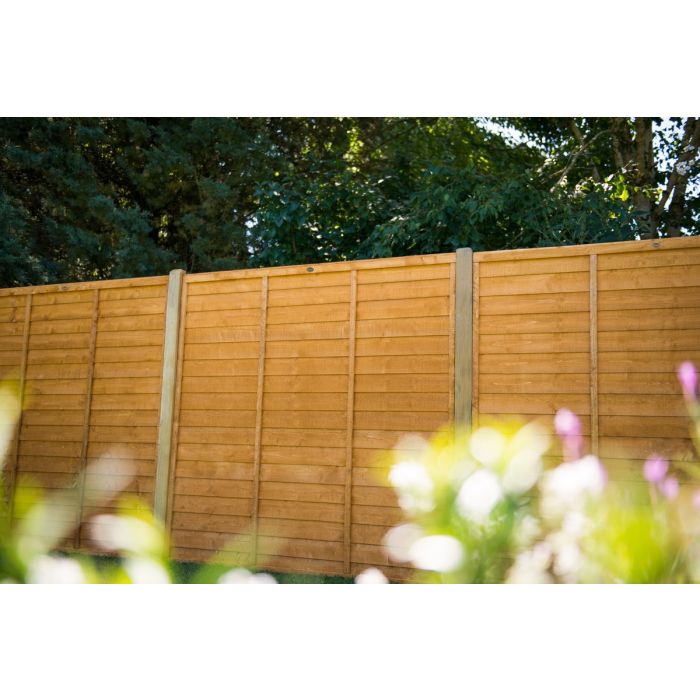 Forest Overlap Fence Panel 6ft x 6ft (1.83m x 1.83m) - Pack of 3