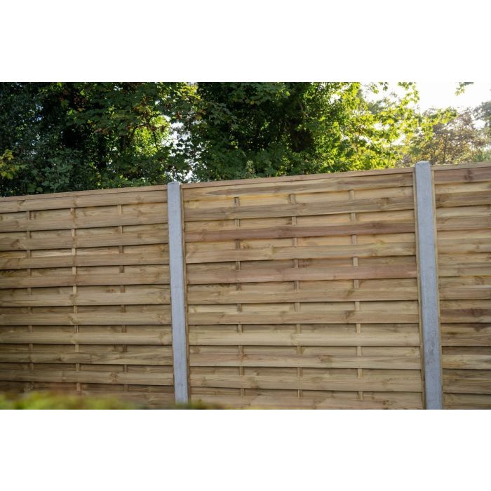 Forest Pressure Treated Decorative Flat Top Fence Panel 1.8m x 1.8m - Pack of 5