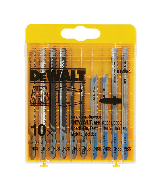Dewalt 10 Piece Jigsaw Blade Set (Wood/Metal Cutting)