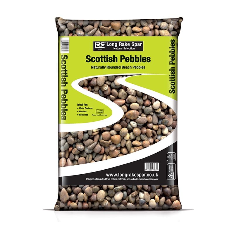 Long Rake Spar 20-30mm Scottish Pebbles - Prepacked Bag