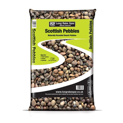 Long Rake Spar 20-30mm Scottish Pebbles - Prepacked Bag
