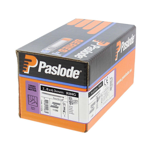 Paslode IM360ci Handy Pack 2.8 x 63mm Ring Galv+ (1100 Pack & 1 Fuel Cell)
