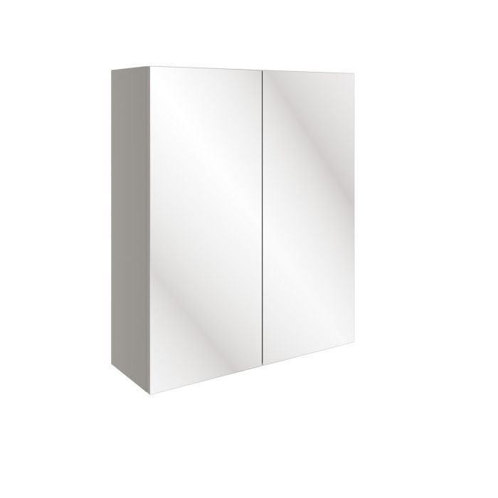 Stockton Mirrored Unit H720 x W600 x D218mm - Pearl Grey Gloss