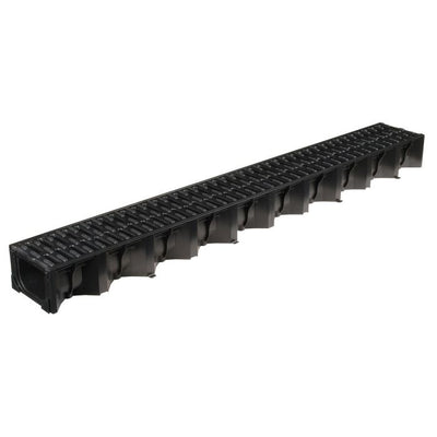 ACO Hexdrain Channel & Black Plastic Grating - 1m