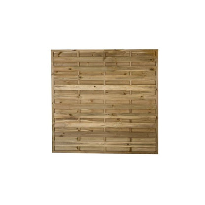 Forest Pressure Treated Decorative Flat Top Fence Panel 1.8m x 1.8m - Pack of 5