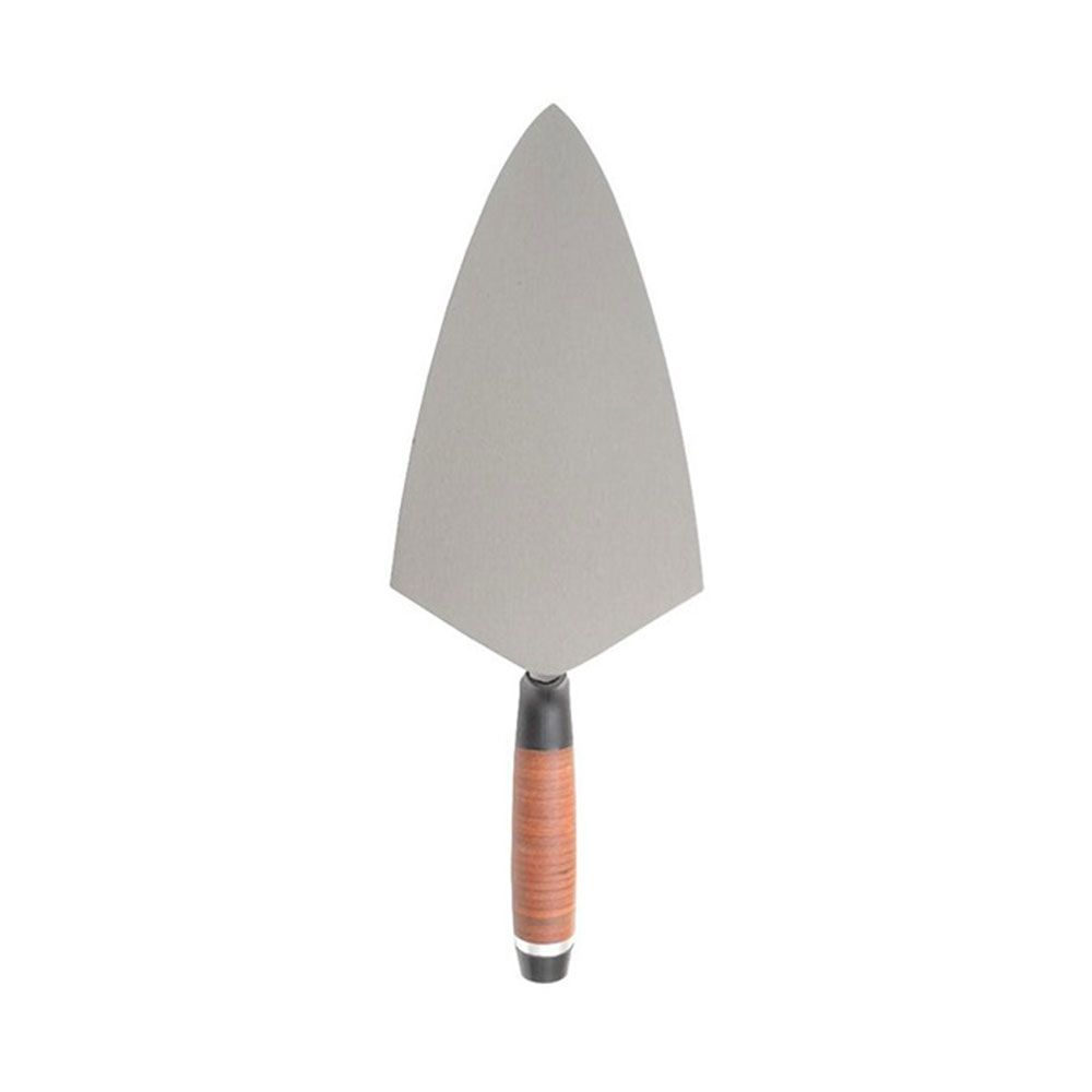Marshalltown Philadelphia Pattern Brick Trowel with Leather Handle 11" - Steel