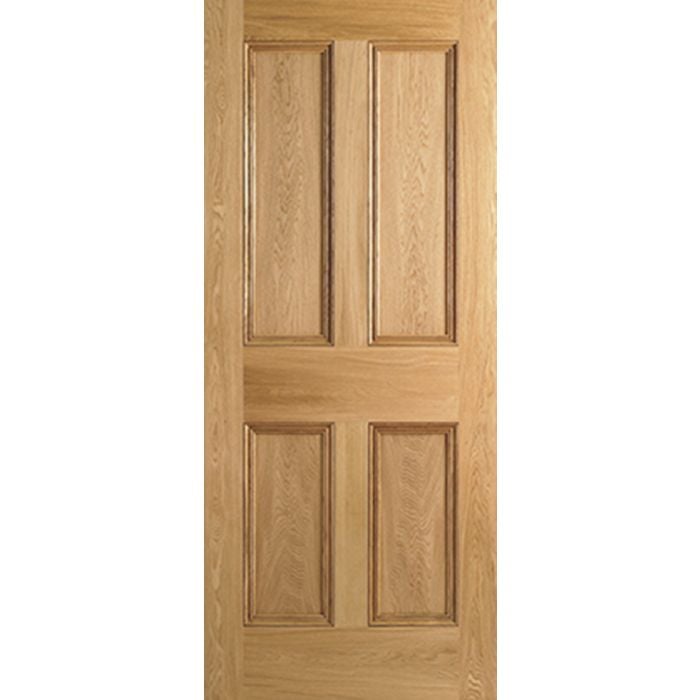 Solid Core Internal Door - Unfinished - 4P 2032 x 813mm Oak PP4P32OAK