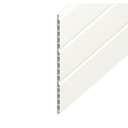 9mm Hollow Soffit Board White Ash 300mm x 5m – Lightweight & Durable Roof Solution