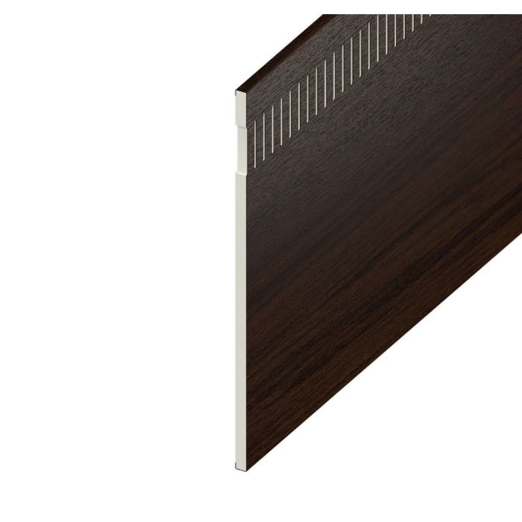 9mm Vented Eurosoffit Board Rosewood 200mm x 5m (10mm Airspace) – Durable & Ventilated Exterior Solution