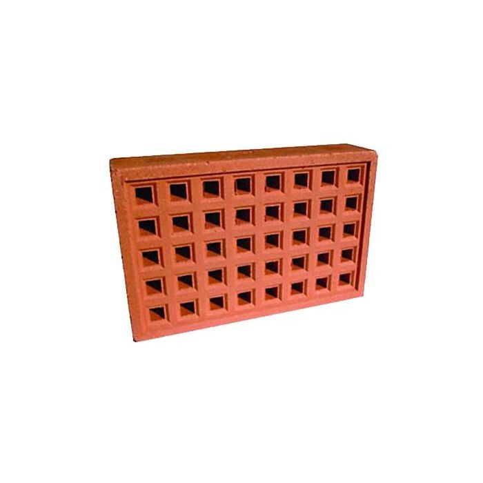 Air Brick Square Hole No.351 - 215 x 140mm - Red