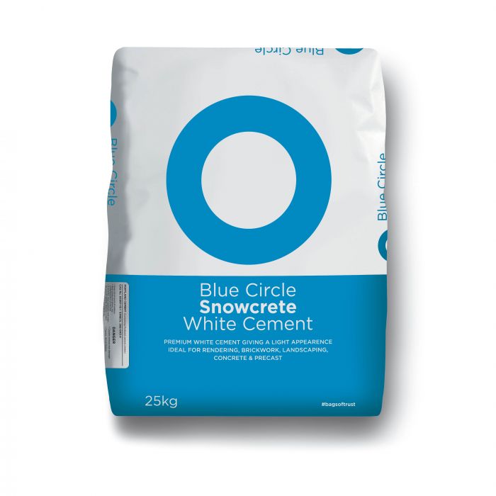 Blue Circle Snowcrete White Cement - 25kg Bag