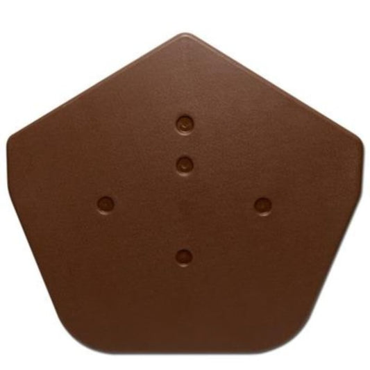 Brown Easy-Trim Angled Ridge End Cap – Durable Roof Finish