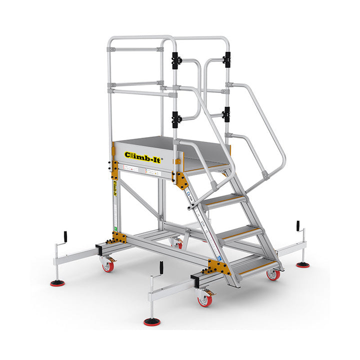 Climb-it Extra Large Platform Safety Steps With Adjustable Stabilisers
