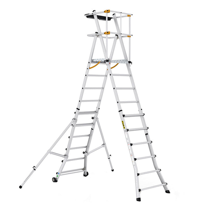 Climb-it Folding Telescopic Large Platform Steps - 7+3 Tread