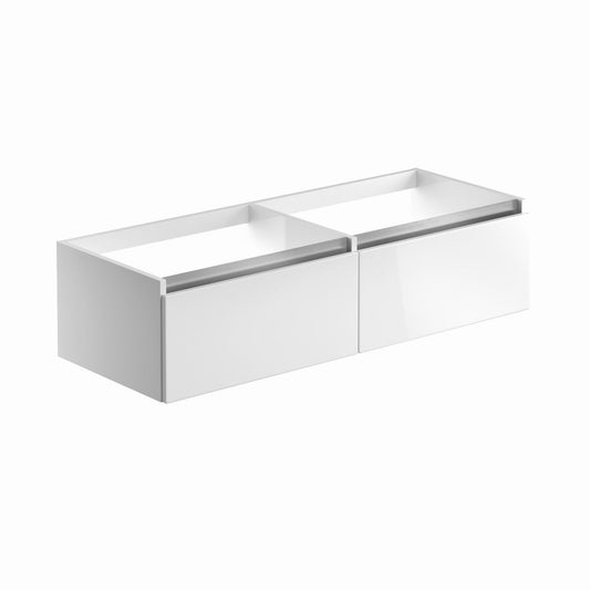 Cerne Vanity Unit Run Wall Mounted (Basin/Top Not Included) 1200mm - White Gloss
