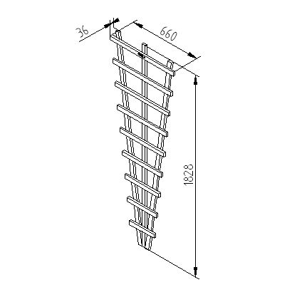 Forest Heavy Duty Fan Trellis 1.83mtr x 660mm - Treated Golden Brown (Pack of 6)
