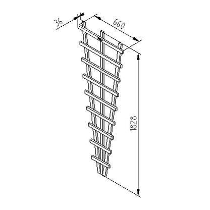 Forest Heavy Duty Fan Trellis 1.83mtr x 660mm - Treated Golden Brown (Pack of 6)