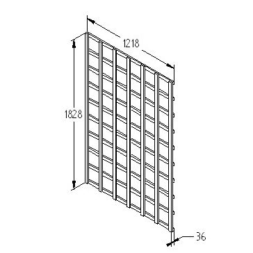 Forest Heavy Duty Trellis 1.83mtr x 1.22mtr - Treated Golden Brown (Pack of 6)