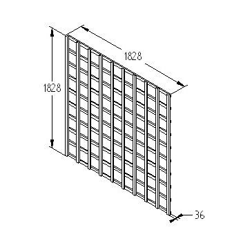 Forest Heavy Duty Trellis 1.83mtr x 1.83mtr - Treated Golden Brown (Pack of 10)