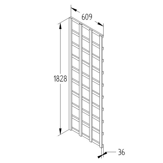 Forest Heavy Duty Trellis 1.83mtr x 610mm - Treated Golden Brown (Pack of 6)