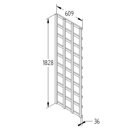 Forest Heavy Duty Trellis 1.83mtr x 610mm - Treated Golden Brown (Pack of 6)